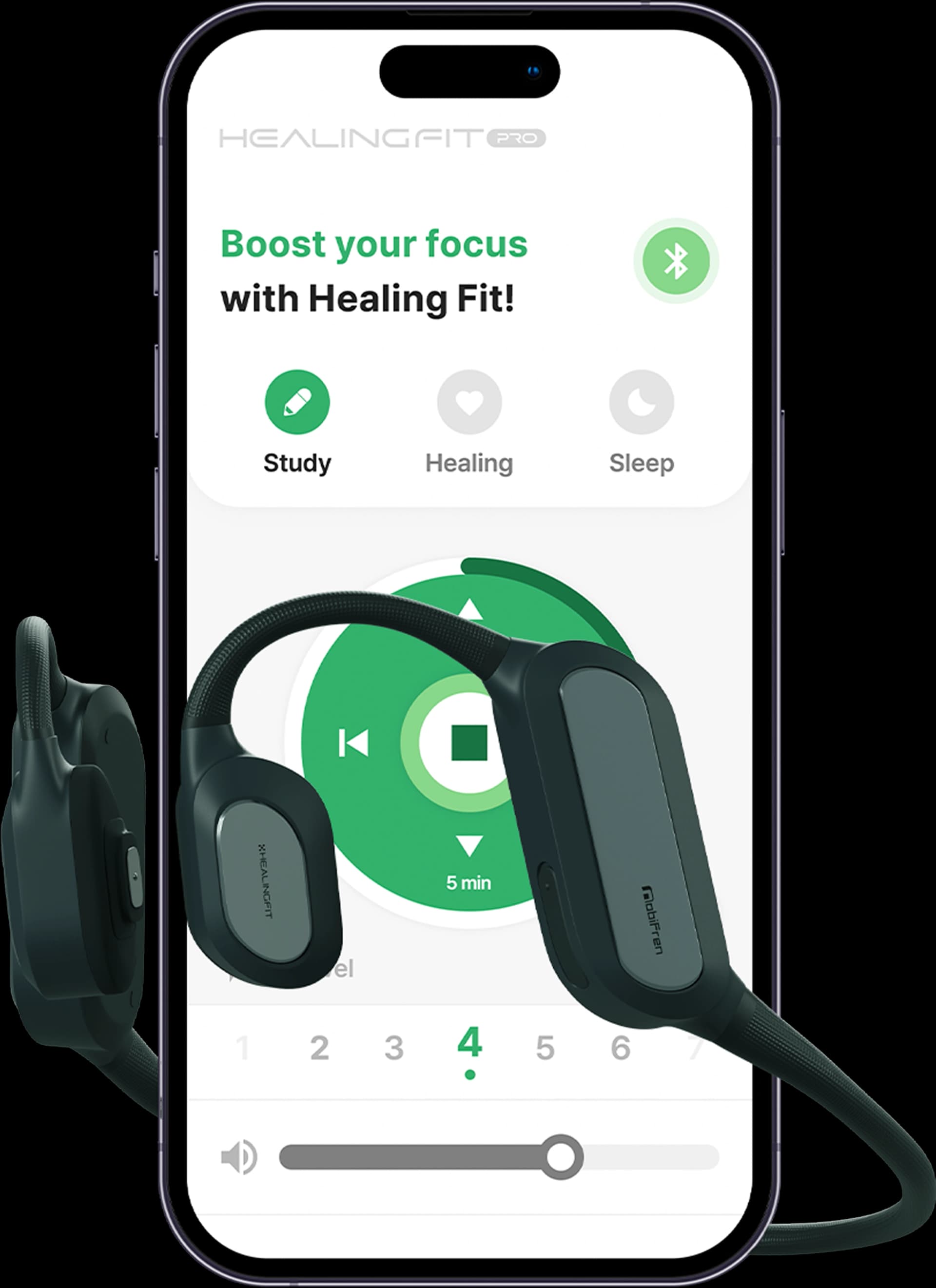 Healing Fit Pro app interface