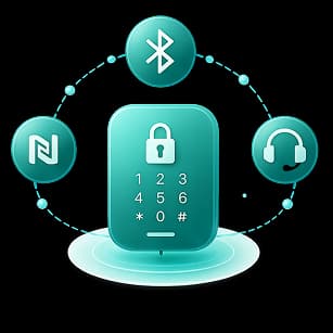 BT headset-linked applications, BLE door locks, NFC-based material management solutions, PTT headset control apps, and more